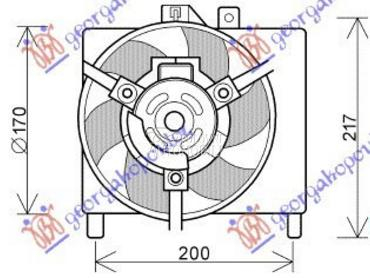VENTILATOR INTERKULERA (BENZIN za Smart ForTwo od 2003. do 2007. god.