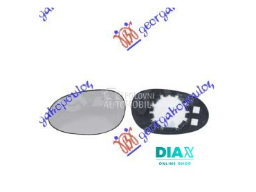 STAKLO RETROVIZORA (KONVEKSNO) za Smart ForTwo od 1998. do 2007. god.