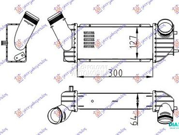 HLADNJAK INTERKULERA 2.0 HDi D za Citroen C4 od 2004. do 2011. god.