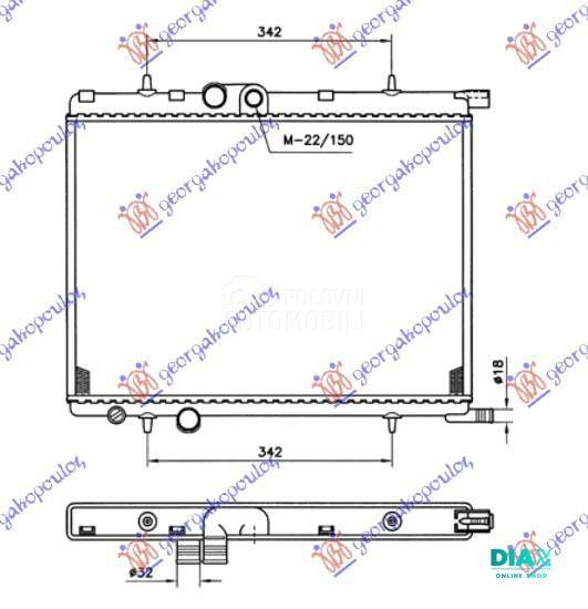 HLADNJAK MOTORA 1.6cc (38x55x1