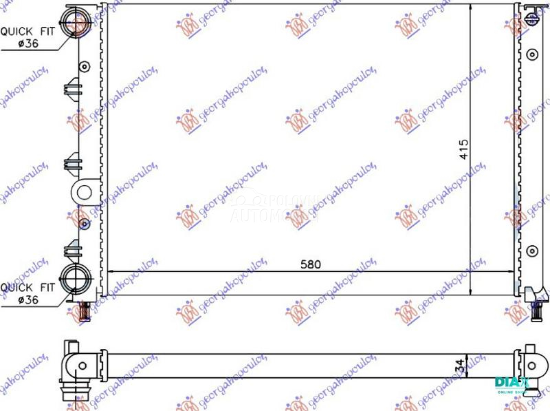 HLADNJAK MOTORA 1.6 16v TWIN S