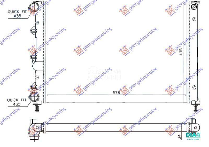 HLADNJAK MOTORA 1.6 16v TWIN S