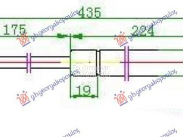 AMORTIZER GEPEK VRATA (436L-37 za Alfa Romeo 147 od 2000. do 2010. god.
