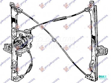 PODIZAC PREDNJEG PROZORA MEHAN za Citroen C2 od 2003. do 2008. god.