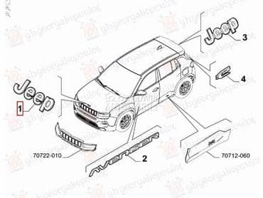 ZNAK NA HAUBI za Jeep Avenger za 2022. god.
