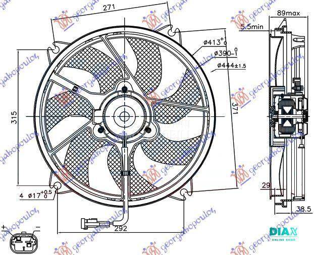 VENTILATOR KOMPLET (BENZIN-DIZ