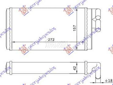 GREJAC KABINE (275x158) za Audi 100 od 1990. do 1994. god.