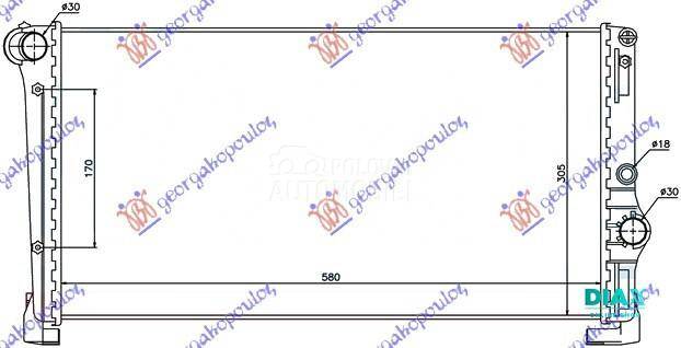 HLADNJAK MOTORA 1.3JTD (58x31x