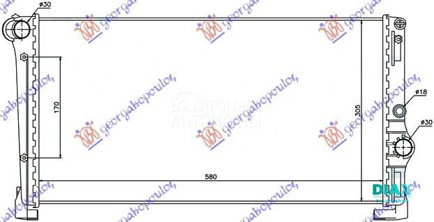 HLADNJAK MOTORA 1.3JTD (58x31x