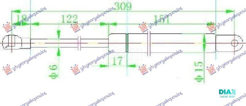AMORTIZER GEPEK STAKLA (310L-2