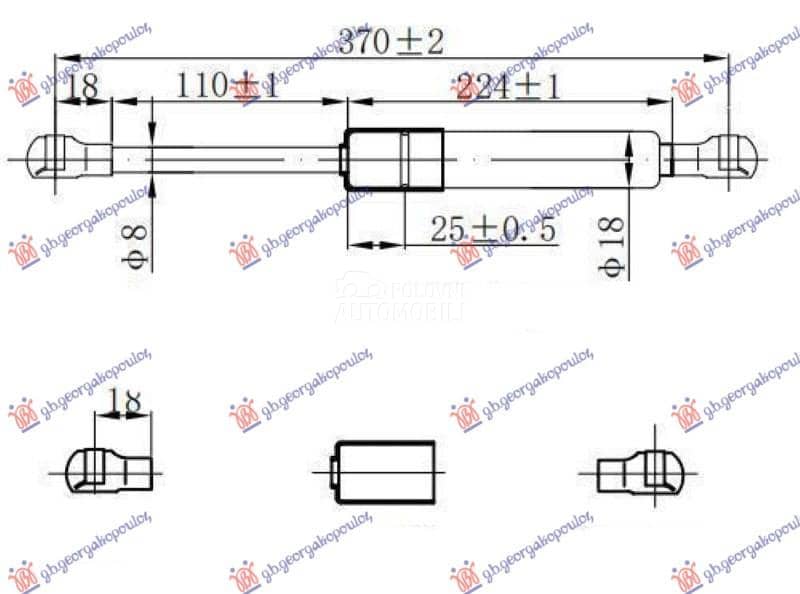 AMORTIZER GEPEK VRATA 320...
