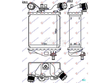HLADNJAK INTERKULERA ABARTH (1 za Fiat 500 od 2007. do 2015. god.