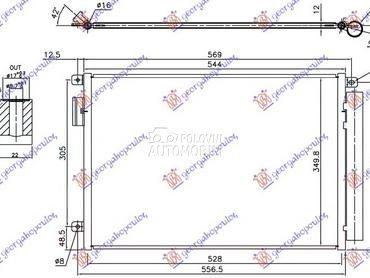 HLADNJAK KLIME 0.9 TWIN AIR TU za Fiat 500 od 2007. do 2015. god.