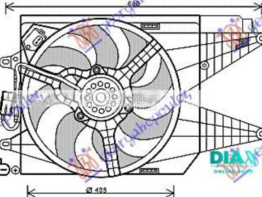 VENTILATOR KOMPLET (ABARTH) (M za Fiat 500 od 2007. do 2015. god.
