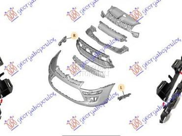 NOSAC PREDNJEG BRANIKA (SET 4 za Citroen C4 od 2004. do 2011. god.