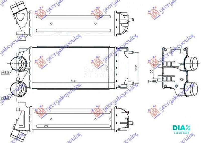 HLADNJAK INTERKULERA 1.6 HDI (