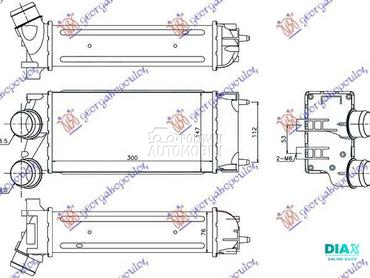 HLADNJAK INTERKULERA 1.6 HDI ( za Peugeot Partner od 2015. do 2019. god.