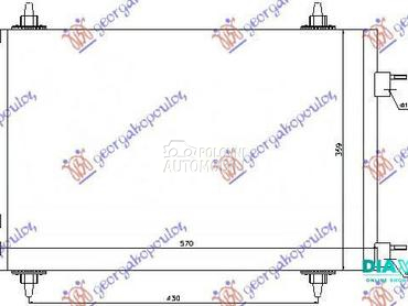 HLADNJAK KLIME BENZIN/DIZEL (5 za Citroen DS4 od 2011. do 2015. god.