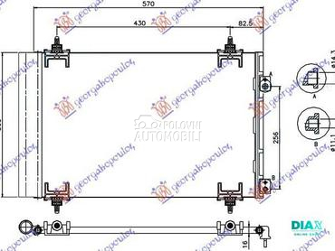 HLADNJAK KLIME BENZIN/DIZEL (5 za Citroen Berlingo od 2008. do 2015. god.