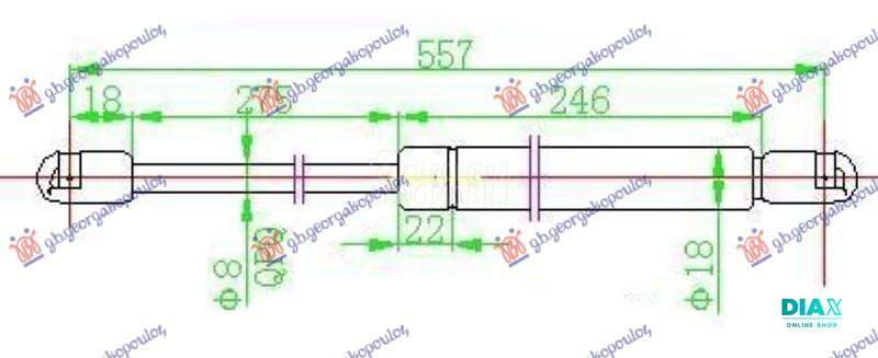 AMORTIZER GEPEK VRATA (COUPE)