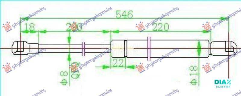 AMORTIZER GEPEK VRATA 5 VRATA