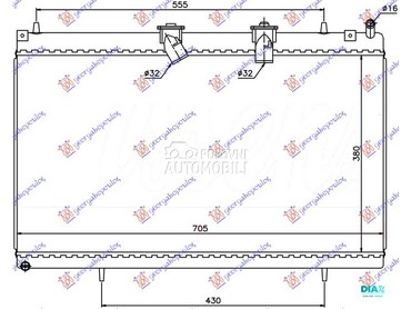 HLADNJAK MOTORA 2.2 Hdi DIZEL za Citroen C5 od 2004. do 2008. god.