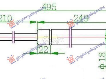AMORTIZER GEPEK VRATA (495L-58 za Citroen C5 od 2004. do 2008. god.