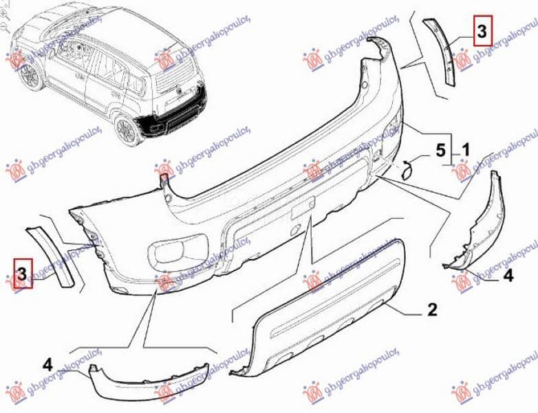 RUB PLASTICNI ZADNJEG...