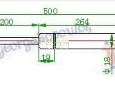AMORTIZER GEPEK VRATA 480... za Volkswagen Golf 1 od 1977. do 1983. god.