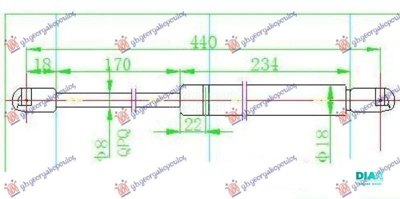 AMORTIZER GEPEK VRATA 3 VRATA