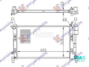 HLADNJAK MOTORA 1.5/1.7 BENZIN za Mercedes Benz B Klasa od 2006. do 2008. god.