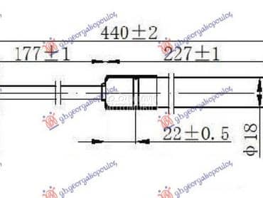 AMORTIZER GEPEK VRATA 5... za Škoda Fabia od 1999. do 2007. god.