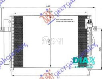 HLADNJAK KLIME 1.5 CRDi (510x3 za Hyundai Getz od 2002. do 2005. god.