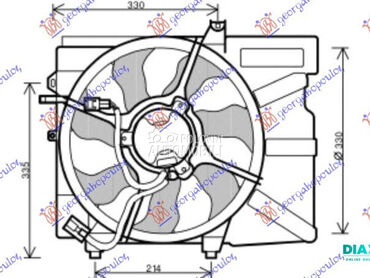 VENTILATOR KOMPLET (BENZIN) (D za Hyundai Getz od 2002. do 2005. god.