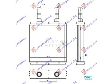 GREJAC KABINE (165x163) za Hyundai Getz od 2006. do 2010. god.