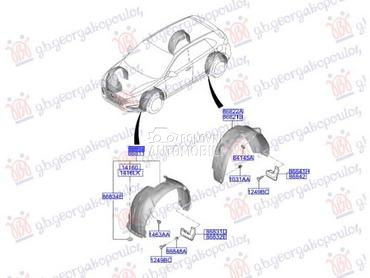 POTKRILO PLASTICNO Desno za Hyundai i30 za 2020. god.