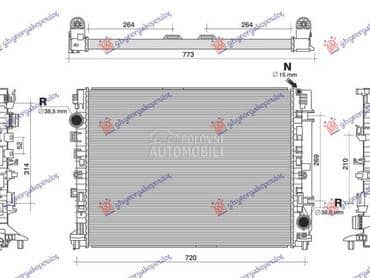 HLADNJAK MOTORA 4.0 BENZIN... za Mercedes Benz GLC Klasa od 2015. do 2020. god.
