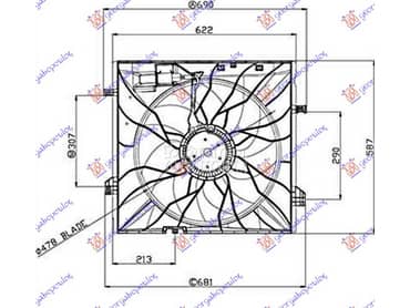 VENTILATOR KOMPLET za Mercedes Benz ML Klasa za 2011. god.
