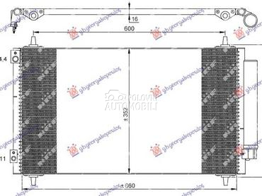 HLADNJAK KLIME 2.2 HDi DIZEL za Peugeot 807 od 2002. do 2014. god.