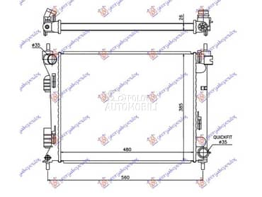 HLADNJAK MOTORA za Hyundai Accent od 2011. do 2014. god.