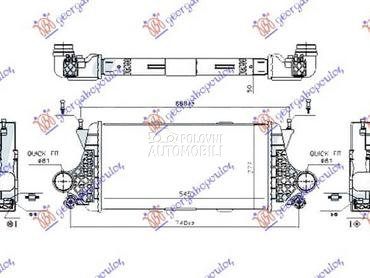 HLADNJAK INTERKULERA 2.2 DIZEL za Mitsubishi Pajero Pinin od 1999. do 2007. god.