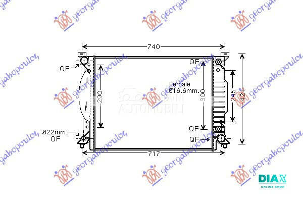 HLADNJAK MOTORA 3.0 V6 3.2 FSi