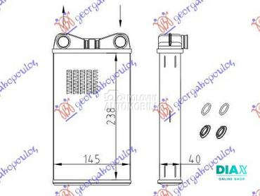 GREJAC KABINE (238x145) za Seat Exeo od 2009. do 2013. god.