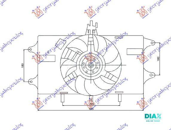 VENTILATOR KOMPLET (1.2 BENZIN