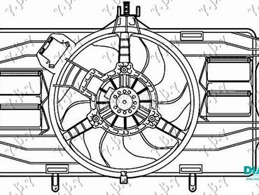 VENTILATOR KOMPLET (1.9 DIZEL) za Fiat Doblo od 2001. do 2005. god.