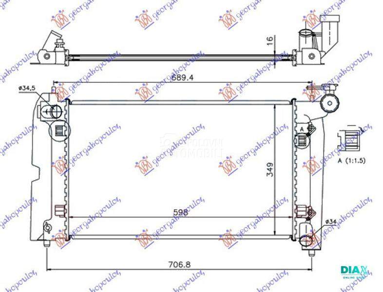 HLADNJAK MOTORA 1.8 i-VVTi BEN