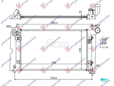 HLADNJAK MOTORA 1.8 i-VVTi BEN za Toyota Corolla Verso od 2002. do 2007. god.