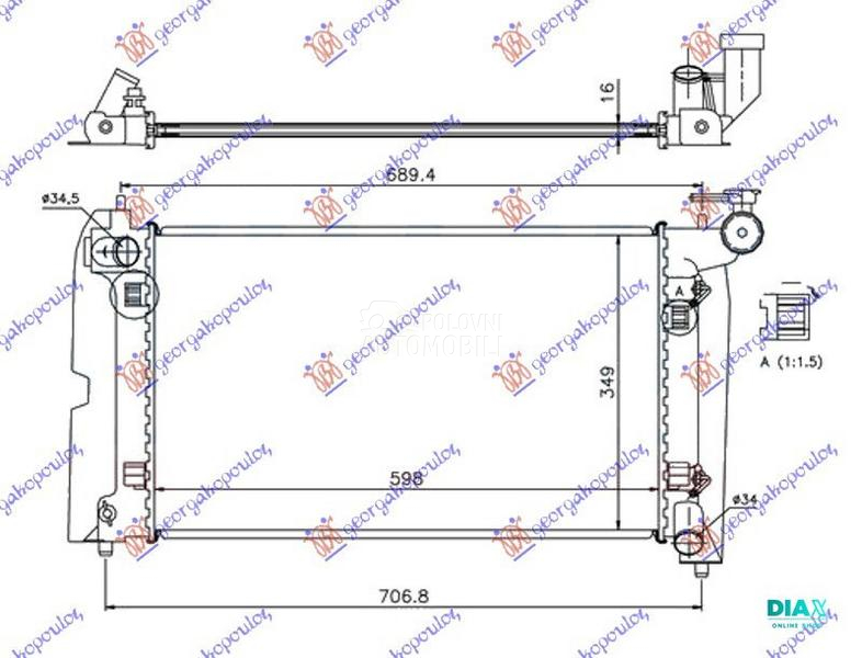 HLADNJAK MOTORA 1.8 i-VVTi BEN