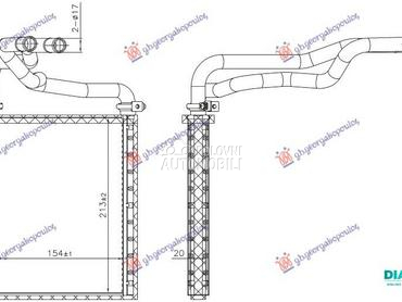 GREJAC KABINE (154x213x20) (NI za Toyota Corolla od 2002. do 2006. god.