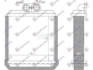 GREJAC KABINE (140x140x32) 91- za Suzuki Vitara od 1992. do 2005. god.